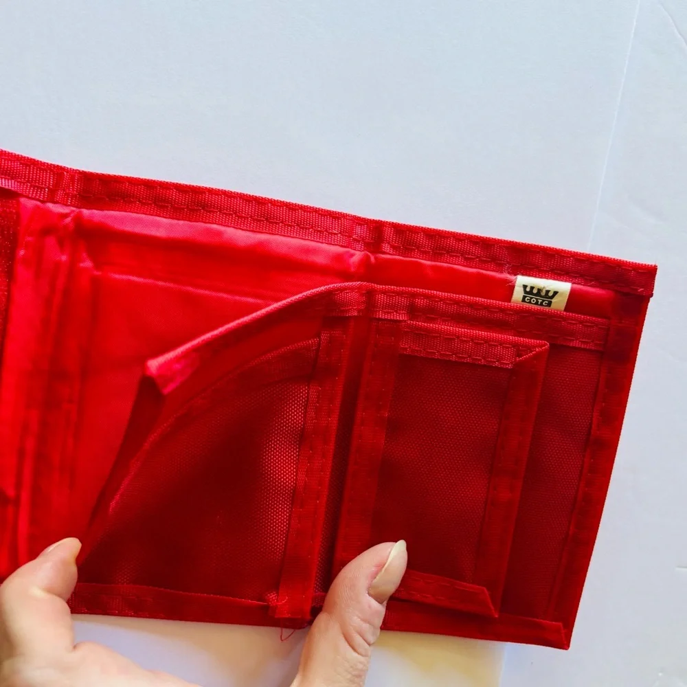 COTC | Red Velcro Weatherproof Vintage Card Holder Money Wallet | 80’s Fashion